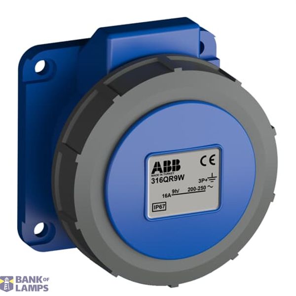 316QR9W Panel mounted socket image 1