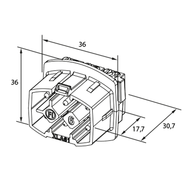 Distribution block T-distributor 3-p 32A, control image 3