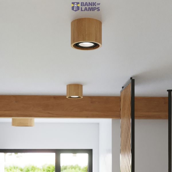 SPOT BASIC 2 NATURAL WOOD GU10 2X40W IP20 image 7