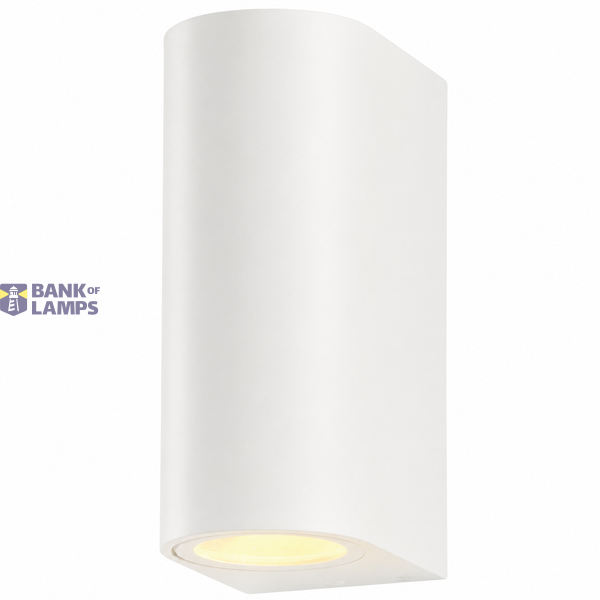 Outdoor Wall Light without Light Source 2xGU10 IP65 Round Matt White THORGEON image 1