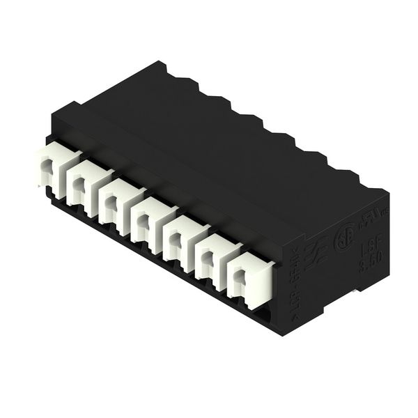 Printed circuit board terminals, 3.50 mm, Number of poles: 7, 90°, Solder pin length (l): 1.5 mm, black, PUSH IN with actuator, Clamping range, max. : 1.5 mm², Tape image 2