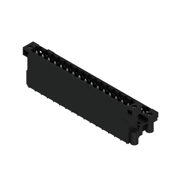 PCB plug-in connector, male header, Flange, THT/THR solder connection, 5.00 mm, Number of poles: 32, 180°, Solder pin length (l): 3.2 mm, tinned, black, Box image 5