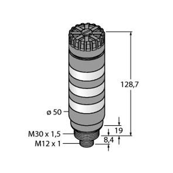 LED Signal Light Tower Light   TL50BLGYRACQ image 1