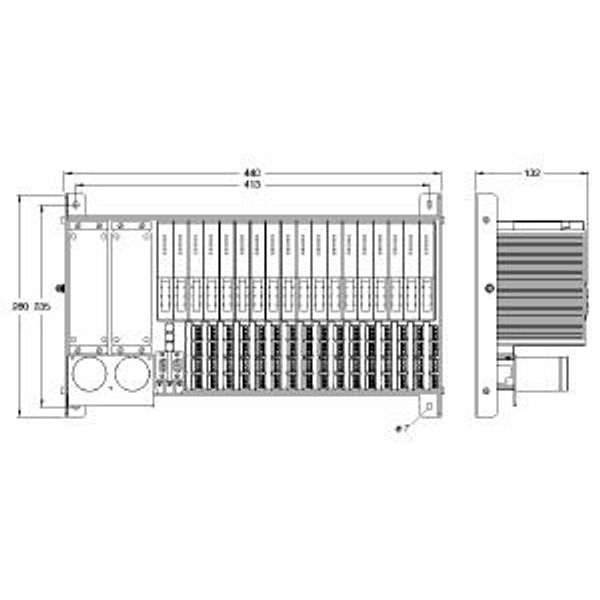excom I/O System Module Rack, Zone 1, for 16 Modules   MT16-2G image 1