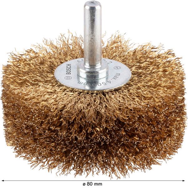 Wire Wheel Crimped 80x0.2 mm brass-coated image 2