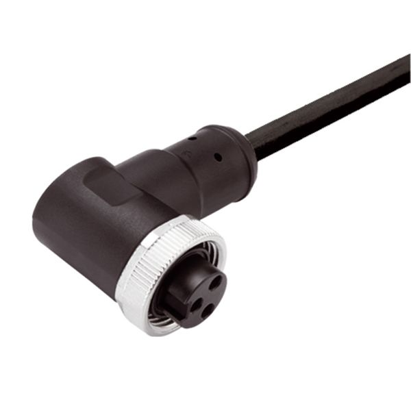 Sensor/actuator line, One end without connector, 7/8", Number of poles : 4 (3 + PE), 10 m, Socket, angled, Shielded: No, LED: No, Sheath material: PUR, Halogen: No image 2