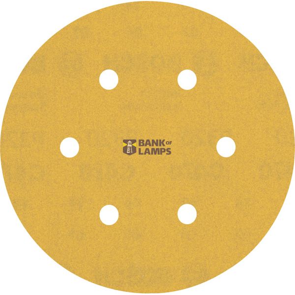 EXPERT C47 Sandpaper with 6 holes for Random Orbital Sanders 15 mm, G 32 5-pc image 1