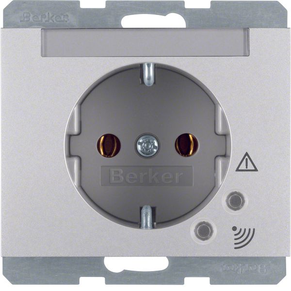 SCHUKO socket outlet with overvoltage protection and labelling field,  image 1