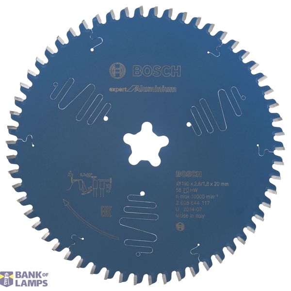 Circular saw blade Expert for Aluminium 190 x 2,6 mm, 58 image 1