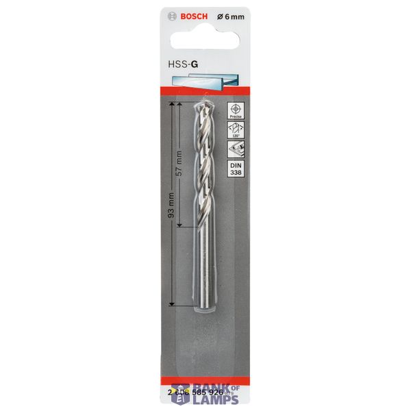 Metal drill bits HSS-G, DIN 338 6 x 57 x 93 mm 1 pcs. image 2