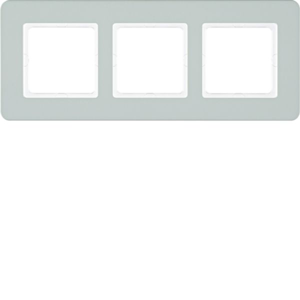 Frame, 3-fold, Berker Q.7, basalt green, mat image 1