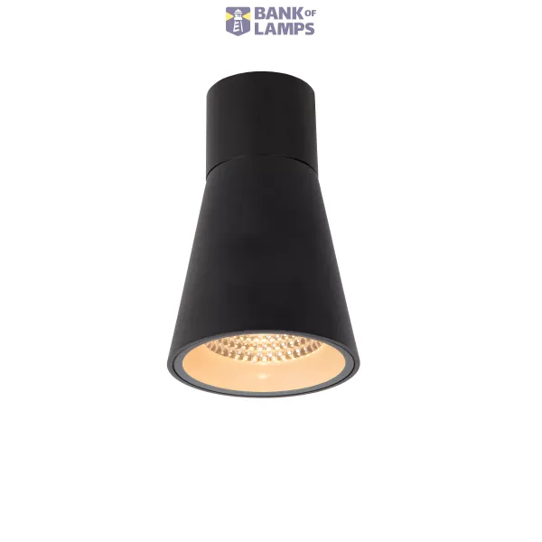 Lucide DERBY - Flush ceiling light Outdoor - LED - 1x9W 2700K - IP65 - Black image 1