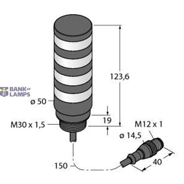 LED Signal Light Tower Light   TL50BLBGYRQP image 1