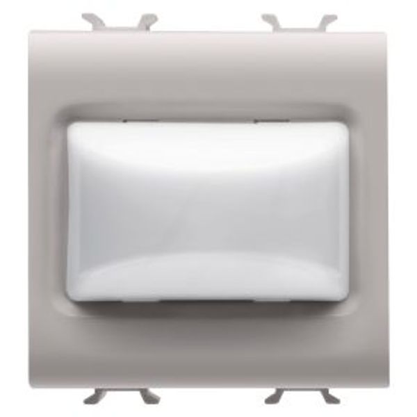PROTRUDING INDICATOR LAMP - 12V ac/dc / 230V ac 50/60 Hz - OPAL - 2 MODULES - NATURAL SATIN BEIGE - CHORUSMART image 1