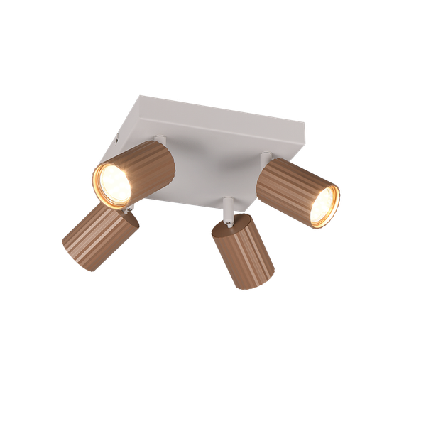 Soka spotlight 4-pc GU10 coffee/warm grey image 1