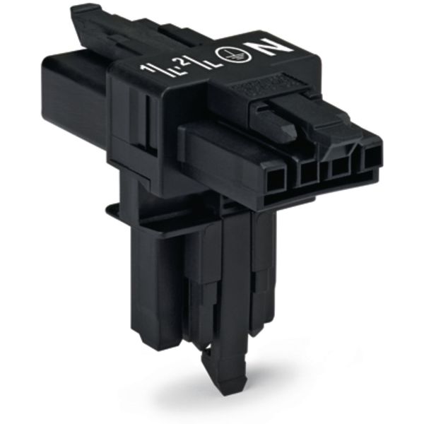 T-distribution connector 4-pole Cod. A black image 2