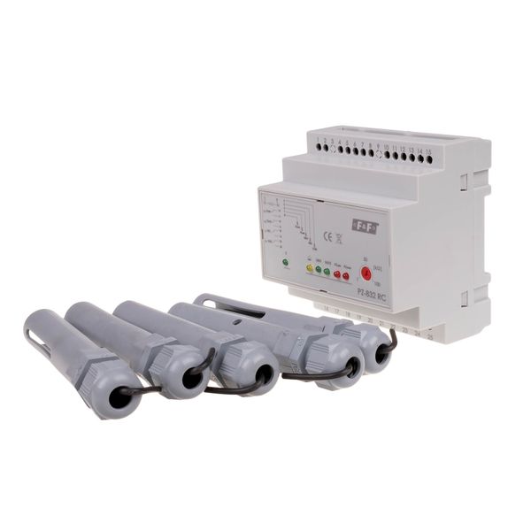 Liquid level control relay with probe PZ-832 RC, DIN rail mounting, contact: 4x1NO/NC 230V image 1