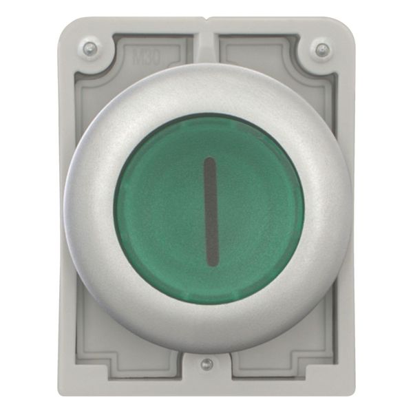 M30C-FDRL-G-X1 Illuminated pushbutton actuator, RMQ-Titan, Flat, maintained, green, inscribed, Metal bezel image 9