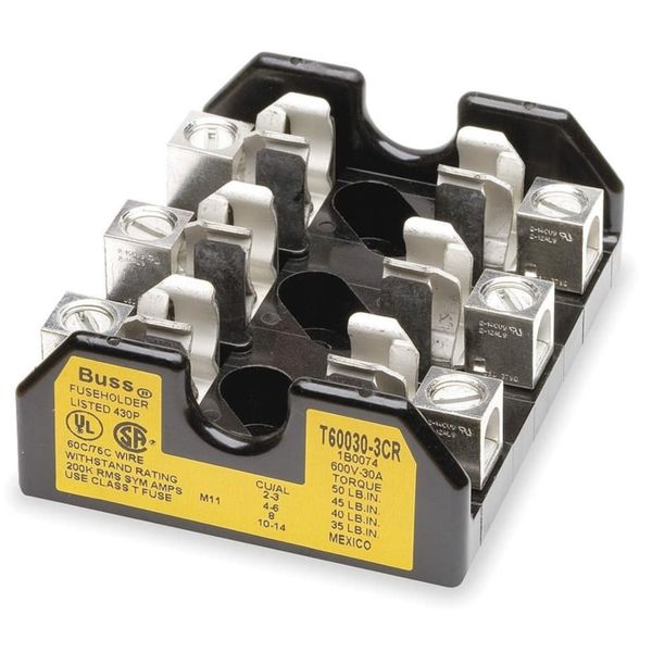 T60060-3SR 3P 60A fuse base image 1