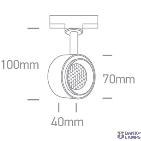 WHITE COB 8W WW TRACK SPOT 230V DIMMABLE image 2