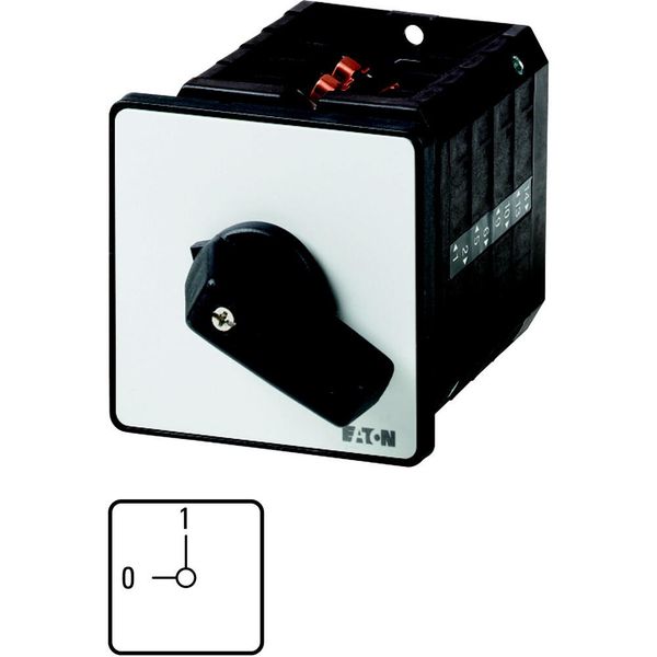 T5B-1-102/E-RT On-Off switch, T5B, 63 A, flush mounting, 1 contact unit(s), 2 pole, Emergency switching off function, with red thumb grip and yellow front plate image 2