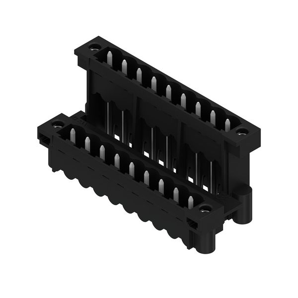 PCB plug-in connector, male header, Flange, THT/THR solder connection, 5.08 mm, Number of poles: 18, 180°, Solder pin length (l): 1.5 mm, tinned, black, Box image 5
