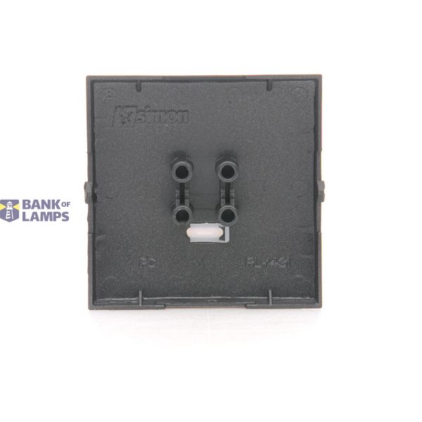 IP44 single socket outlet with shutters - transparent flap, Silver matt, metalic, 16A image 1