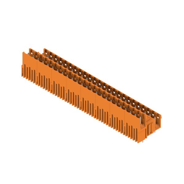 PCB plug-in connector, male header, open side, THT solder connection, 5.08 mm, Number of poles: 48, 180°, Solder pin length (l): 3.2 mm, tinned, orange, Box image 4