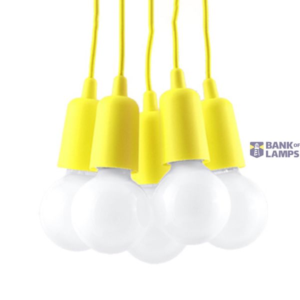HANGING LAMP DIEGO 5 YELLOW E27 5X60W IP20 image 10