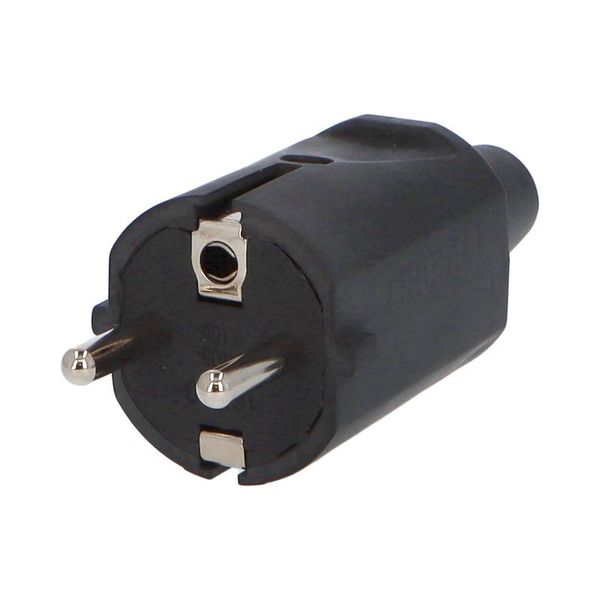 Plug 1106 230V/16A rubber black IP20 image 2