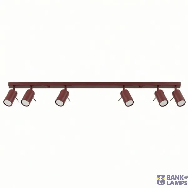 Ceiling lamp RING 6L burgundy image 1