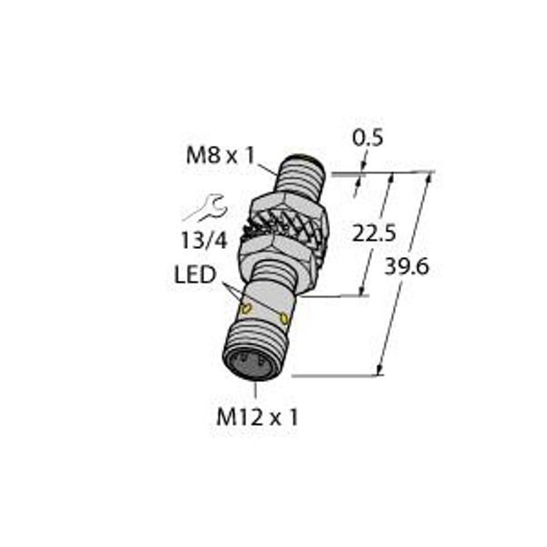 Inductive Sensor With Increased Switching Distance   BI3-M08K-VN6X-H1341 image 1