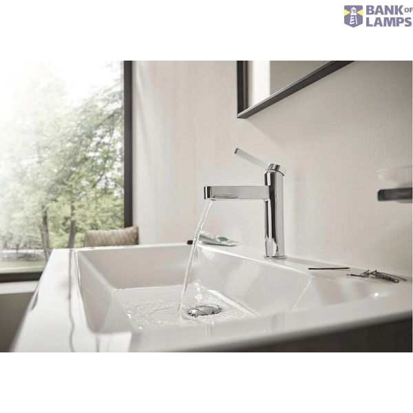 Finoris 100 sink mixer, with push-open, chrome image 2