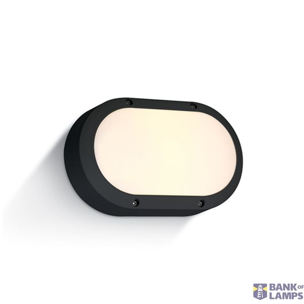 BLACK WALL LIGHT 10W WW IP54 230V image 1
