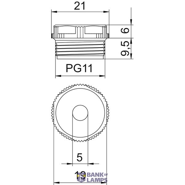 Screw-in nipple open version PG11 Polyethylene Black image 2