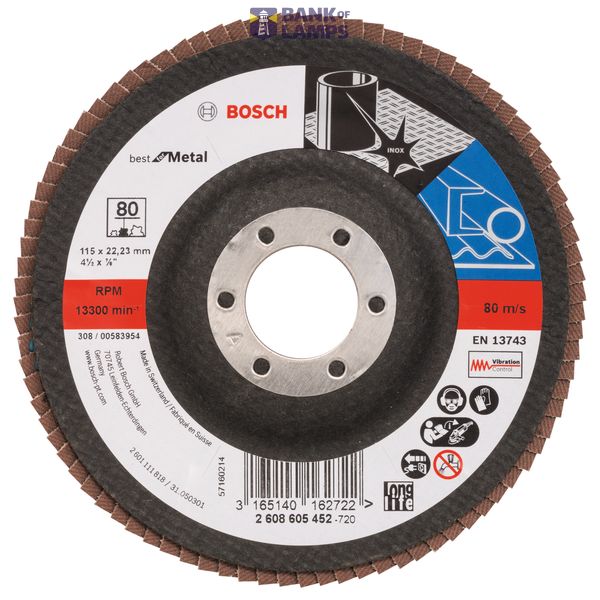 PRO Metal X571 Flap Disc Angled Version Fiber for Small Angle Grinders image 1