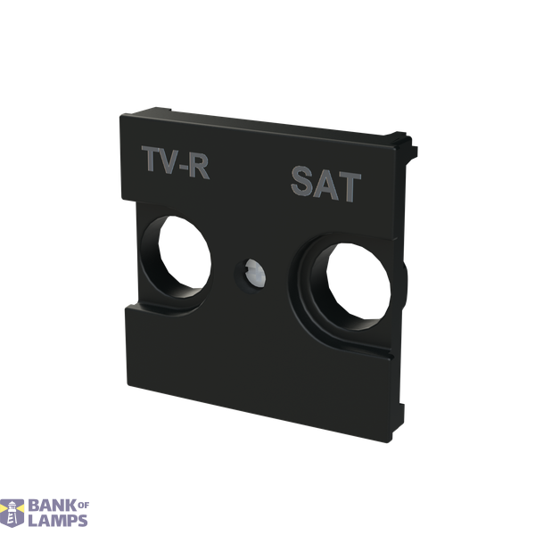 Cover plate for TV-R/SAT - 2M - Matt Black image 2