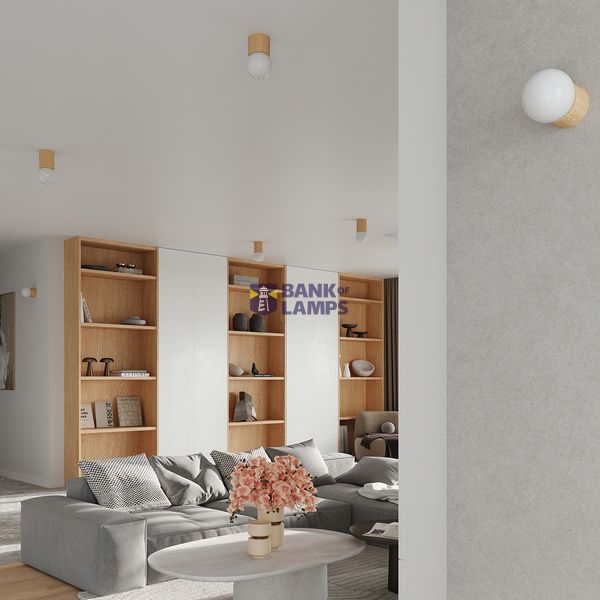 BOOMO 8 CEILING LAMP NATURAL WOOD G9 1X8W IP20 image 4