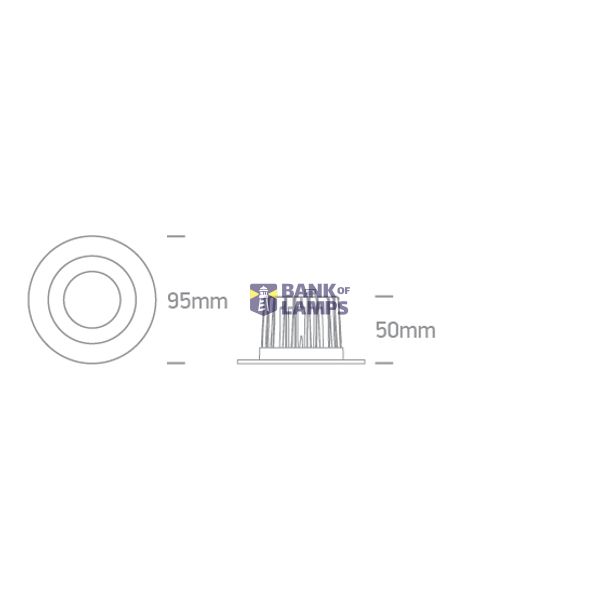 WHITE 7W CCTV IP20 60deg 230V image 3