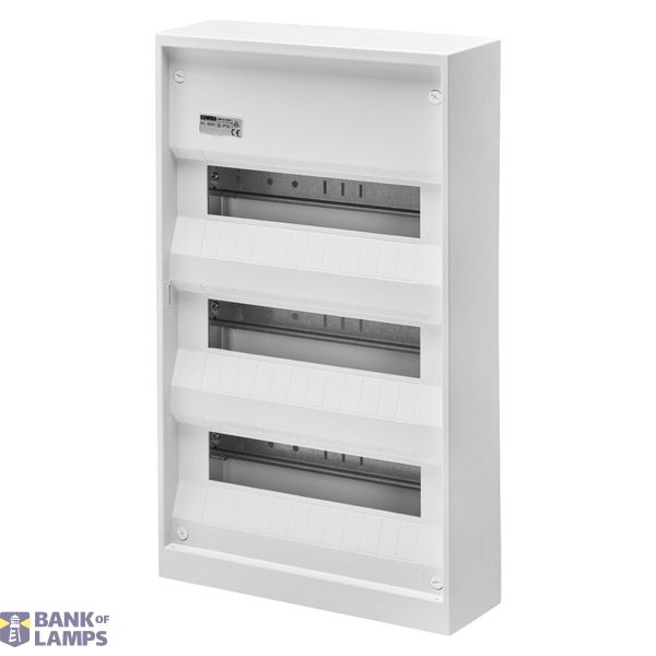 SURFACE MOUNTING ENCLOSURE - GERMAN STANDARD -WITH TERMINAL BLOCK - 36 (12X3) MODULES - IP30 image 1