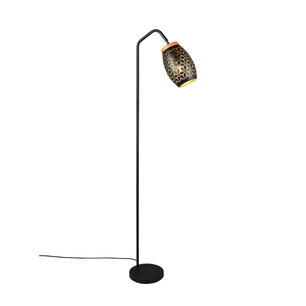 Bidar floor lamp E27 matt black/gold image 1