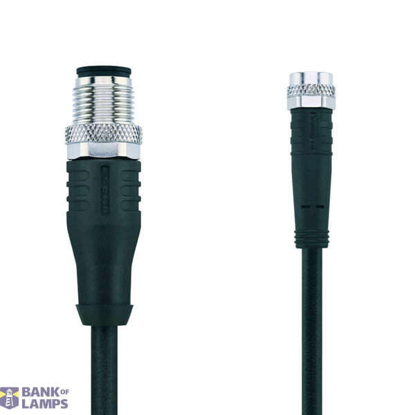 Adapter, M8 Sensorbuchse auf M12 Sensorstecker, 3-polig, Verbindungskabel 200mm image 1