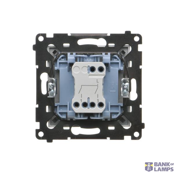Single socket outlet with Schuko earthing, with shutters, (module), Simon 24, IP20, 16A, graphite mat image 1