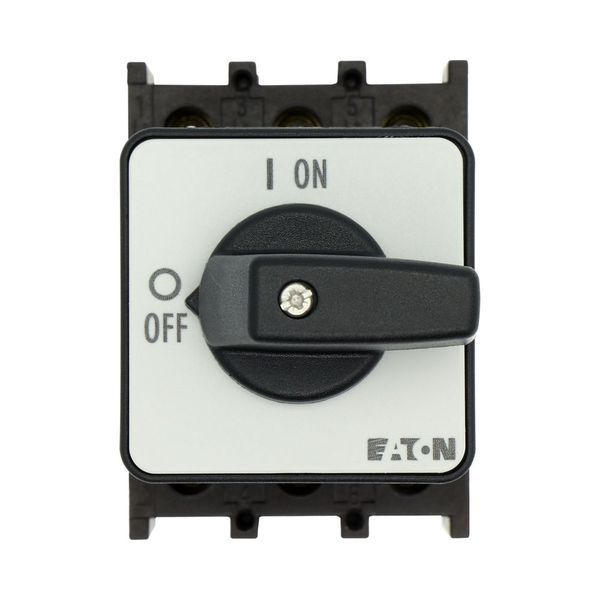 P1-25/E On-Off switch, P1, 25 A, flush mounting, 3 pole, with black thumb grip and front plate image 14