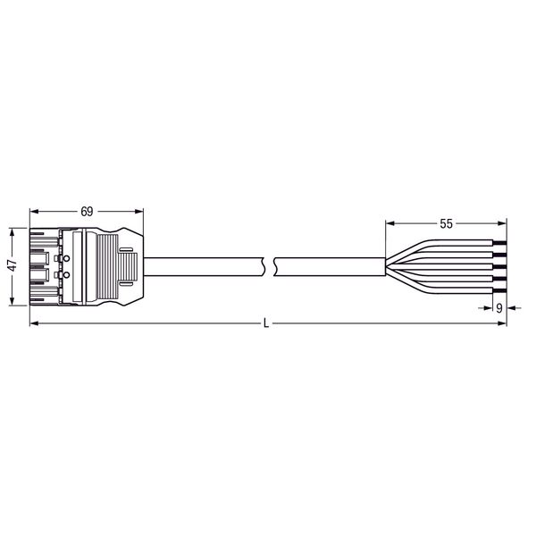 pre-assembled connecting cable Eca Plug/open-ended light green image 4