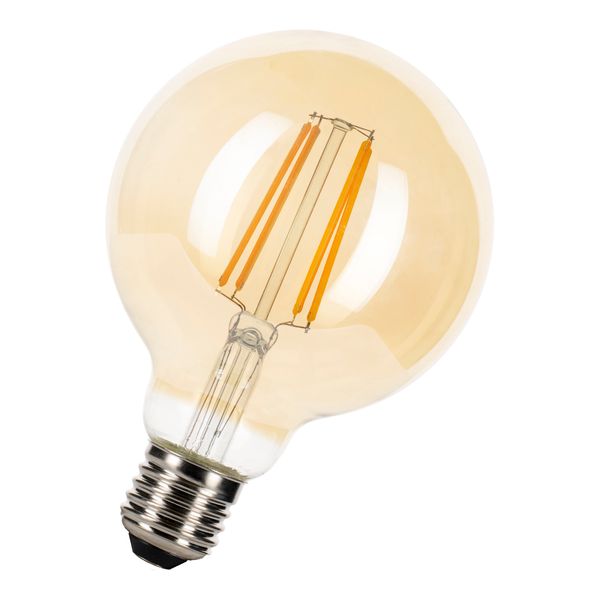 LED Filament G95 E27 240V 8W 2200K Gold Dimm image 1