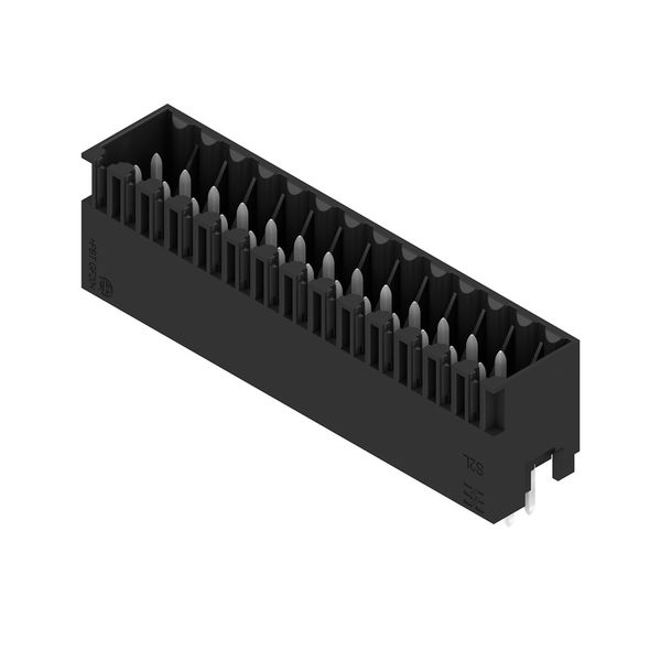 PCB plug-in connector, male header, closed side, THT solder connection, 3.50 mm, Number of poles: 28, 180°, Solder pin length (l): 3.5 mm, tinned, black, Box image 3