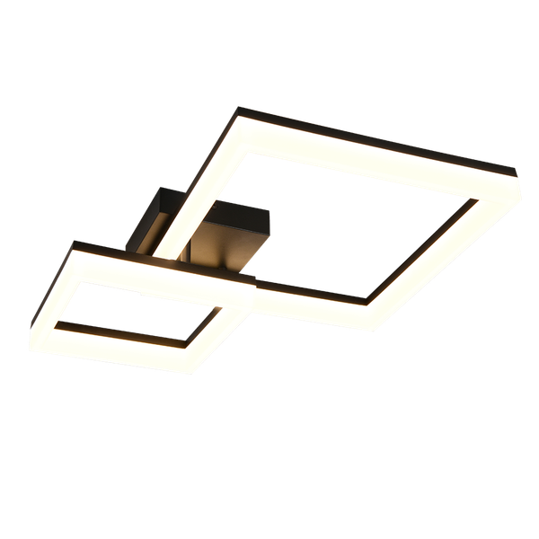 Camino LED ceiling lamp 2-pc matt black image 1