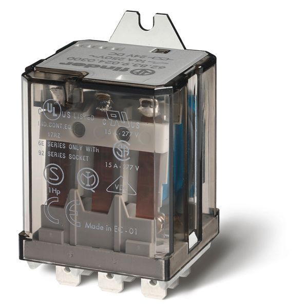 Power relay F.250 flange mount 2NO ≥3mm contact 16A/48VDC/AgCdO (62.82.9.048.0300) image 3