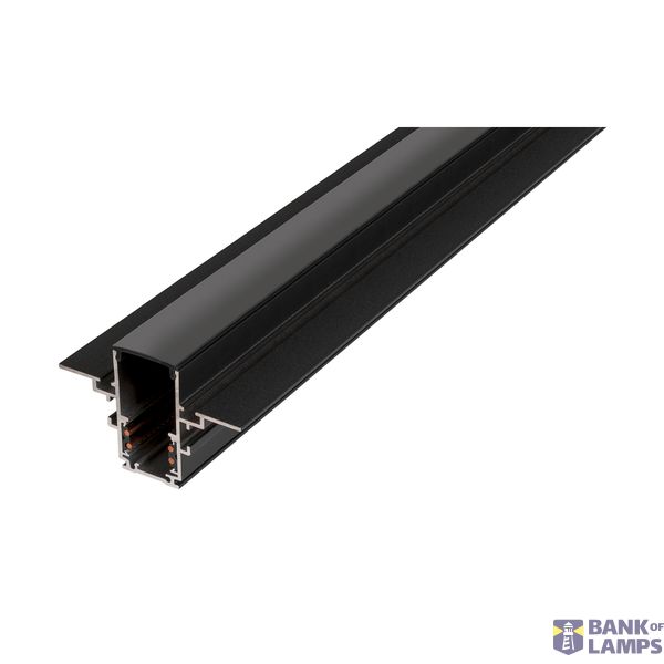48V TRACK track cover, 26mm, for mounting track deep and mounting track, 2m, black image 2